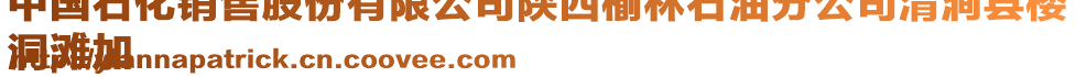 中國石化銷售股份有限公司陜西榆林石油分公司清澗縣樓
洞灘加