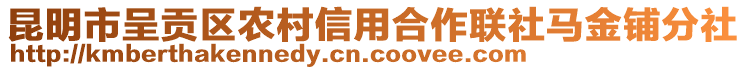 昆明市呈貢區(qū)農(nóng)村信用合作聯(lián)社馬金鋪分社