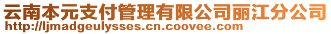 云南本元支付管理有限公司麗江分公司