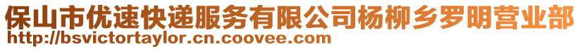 保山市優(yōu)速快遞服務(wù)有限公司楊柳鄉(xiāng)羅明營(yíng)業(yè)部