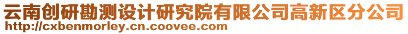 云南創(chuàng)研勘測設(shè)計(jì)研究院有限公司高新區(qū)分公司