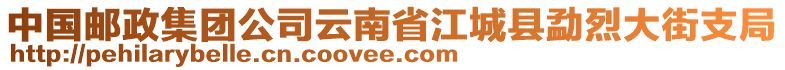 中国邮政集团公司云南省江城县勐烈大街支局