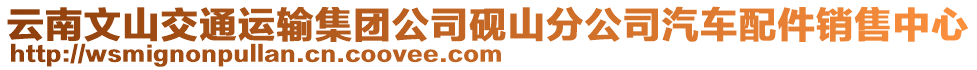 云南文山交通運(yùn)輸集團(tuán)公司硯山分公司汽車配件銷售中心