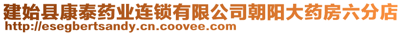 建始縣康泰藥業(yè)連鎖有限公司朝陽大藥房六分店