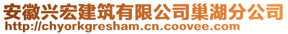 安徽興宏建筑有限公司巢湖分公司