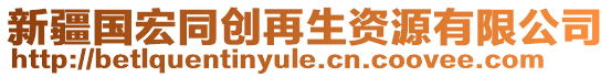 新疆國(guó)宏同創(chuàng)再生資源有限公司