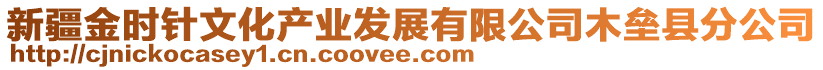 新疆金時針文化產(chǎn)業(yè)發(fā)展有限公司木壘縣分公司