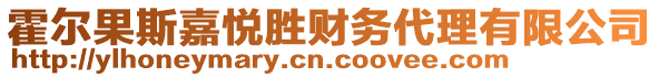 霍爾果斯嘉悅勝財(cái)務(wù)代理有限公司