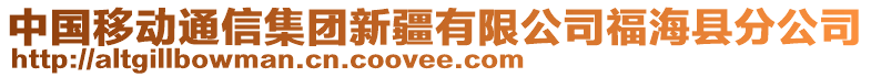 中國移動通信集團新疆有限公司福海縣分公司