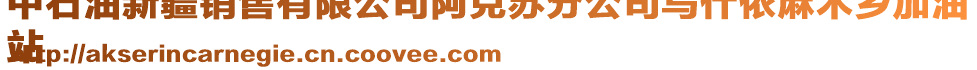 中石油新疆銷售有限公司阿克蘇分公司烏什依麻木鄉(xiāng)加油
站