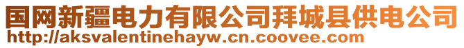 國(guó)網(wǎng)新疆電力有限公司拜城縣供電公司