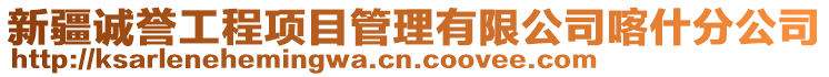 新疆诚誉工程项目管理有限公司喀什分公司