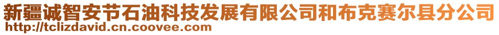 新疆誠(chéng)智安節(jié)石油科技發(fā)展有限公司和布克賽爾縣分公司