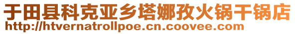 于田縣科克亞鄉(xiāng)塔娜孜火鍋干鍋店