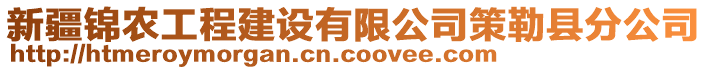 新疆錦農(nóng)工程建設(shè)有限公司策勒縣分公司