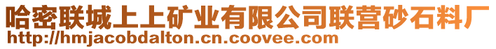 哈密聯(lián)城上上礦業(yè)有限公司聯(lián)營砂石料廠