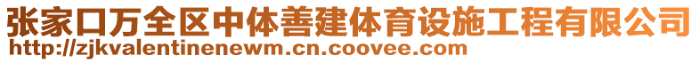 张家口万全区中体善建体育设施工程有限公司