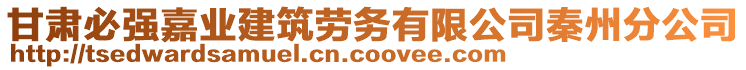 甘肅必強嘉業(yè)建筑勞務有限公司秦州分公司