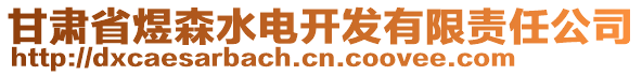 甘肅省煜森水電開發(fā)有限責(zé)任公司