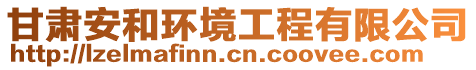 甘肅安和環(huán)境工程有限公司