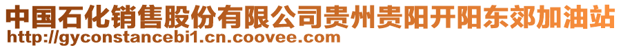 中國石化銷售股份有限公司貴州貴陽開陽東郊加油站