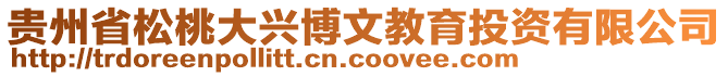 貴州省松桃大興博文教育投資有限公司