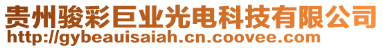 貴州駿彩巨業光電科技有限公司