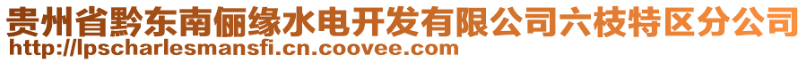 貴州省黔東南儷緣水電開發(fā)有限公司六枝特區(qū)分公司