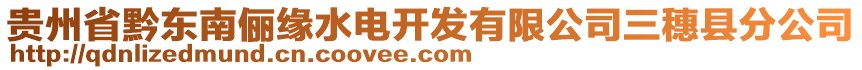 貴州省黔東南儷緣水電開發(fā)有限公司三穗縣分公司