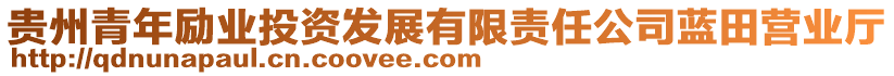 貴州青年勵業投資發展有限責任公司藍田營業廳