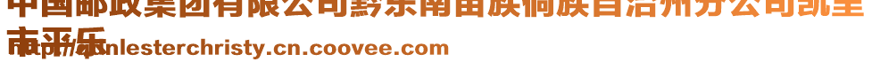 中國郵政集團有限公司黔東南苗族侗族自治州分公司凱里
市平樂