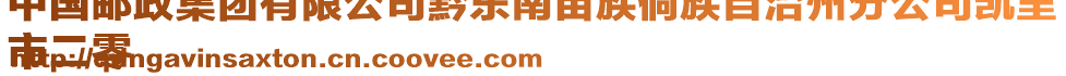 中國(guó)郵政集團(tuán)有限公司黔東南苗族侗族自治州分公司凱里
市二零