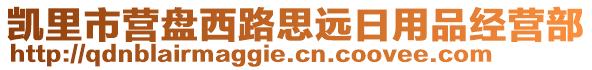 凱里市營盤西路思遠(yuǎn)日用品經(jīng)營部