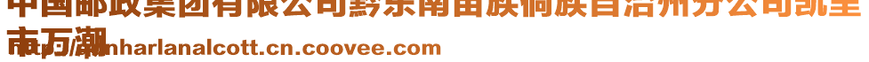 中國(guó)郵政集團(tuán)有限公司黔東南苗族侗族自治州分公司凱里
市萬(wàn)潮