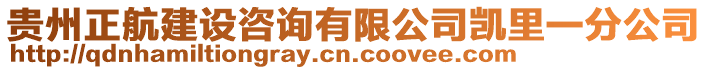 貴州正航建設咨詢有限公司凱里一分公司