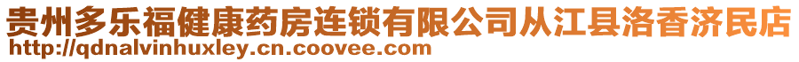 貴州多樂福健康藥房連鎖有限公司從江縣洛香濟(jì)民店