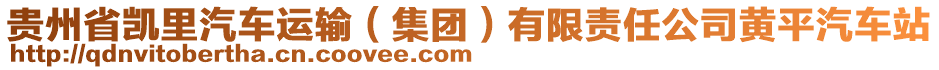 貴州省凱里汽車運輸（集團）有限責任公司黃平汽車站