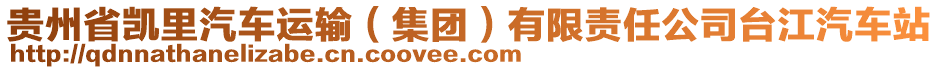 貴州省凱里汽車(chē)運(yùn)輸（集團(tuán)）有限責(zé)任公司臺(tái)江汽車(chē)站