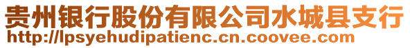 貴州銀行股份有限公司水城縣支行