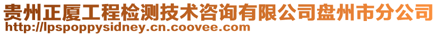 貴州正廈工程檢測技術(shù)咨詢有限公司盤州市分公司