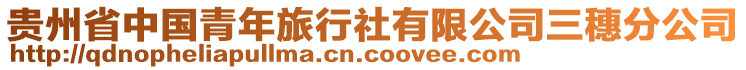 貴州省中國青年旅行社有限公司三穗分公司