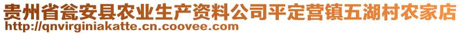 貴州省甕安縣農業生產資料公司平定營鎮五湖村農家店