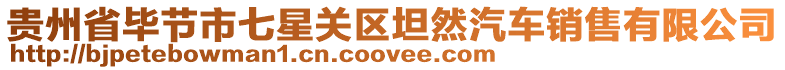 貴州省畢節(jié)市七星關(guān)區(qū)坦然汽車銷售有限公司