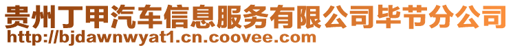 貴州丁甲汽車信息服務有限公司畢節(jié)分公司