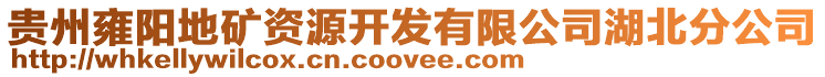 貴州雍陽地礦資源開發有限公司湖北分公司