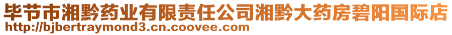 畢節(jié)市湘黔藥業(yè)有限責(zé)任公司湘黔大藥房碧陽(yáng)國(guó)際店