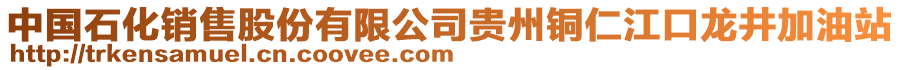 中國石化銷售股份有限公司貴州銅仁江口龍井加油站