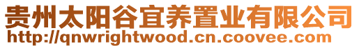 貴州太陽谷宜養(yǎng)置業(yè)有限公司