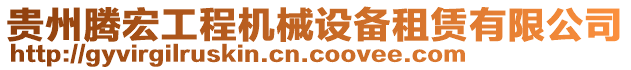 貴州騰宏工程機械設備租賃有限公司