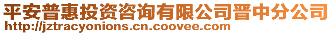 平安普惠投資咨詢有限公司晉中分公司